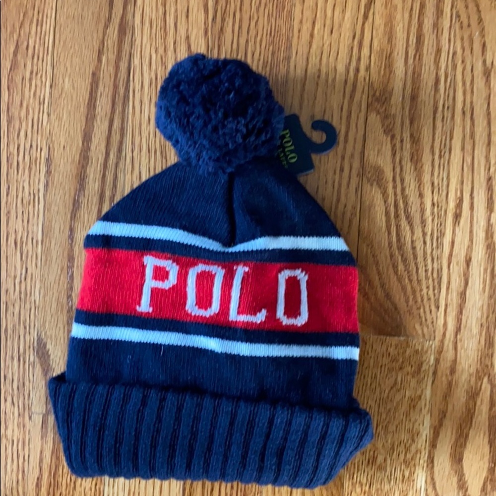 NWT Polo Ralph Lauren USA Beanie Red and Blue